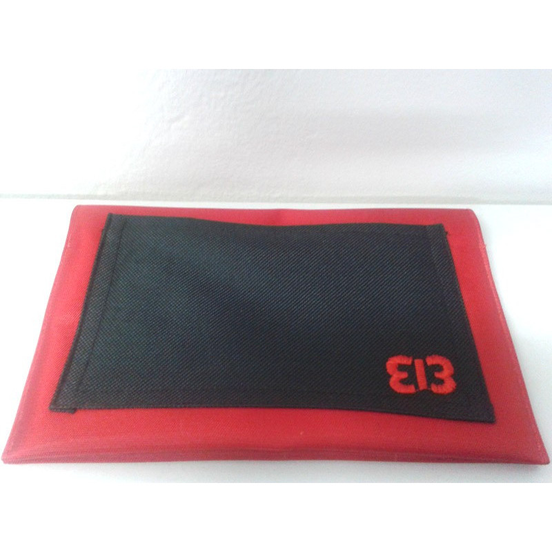 QUATRO Handmade Pouch-Cordura Fabric-Black-Red