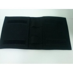 3B Handmade Pouch-Elastic Jean-Black-Orange