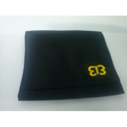 3B Handmade Pouch-Gabardine Fabric-Black-Yellow