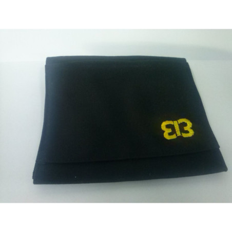 3B Handmade Pouch-Gabardine Fabric-Black-Yellow