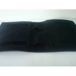 3B Handmade Pouch-Gabardine Fabric-Black-Yellow