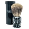 Simpson shaving brush pure badger with travel tube Highbury Faux Ebony Marble S