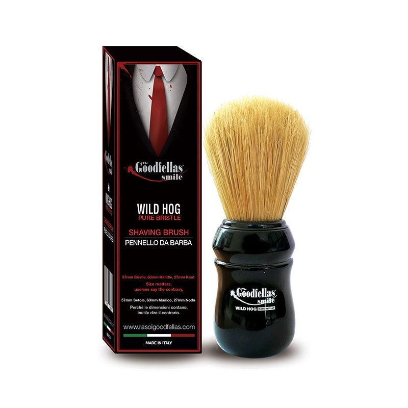 The Goodfellas’ smile shaving brush wild hog pure bristle 57mm