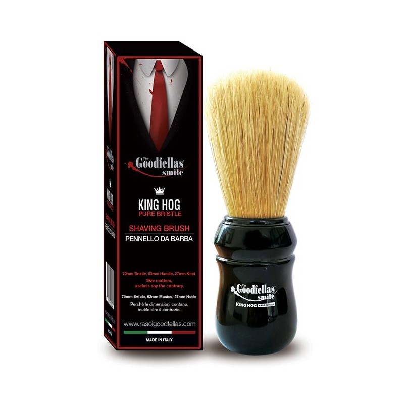 The Goodfellas’ smile shaving brush king hog pure bristle 70mm