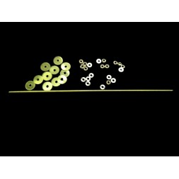 5 sets Brass straight razor washers / collars, " Solingen type"