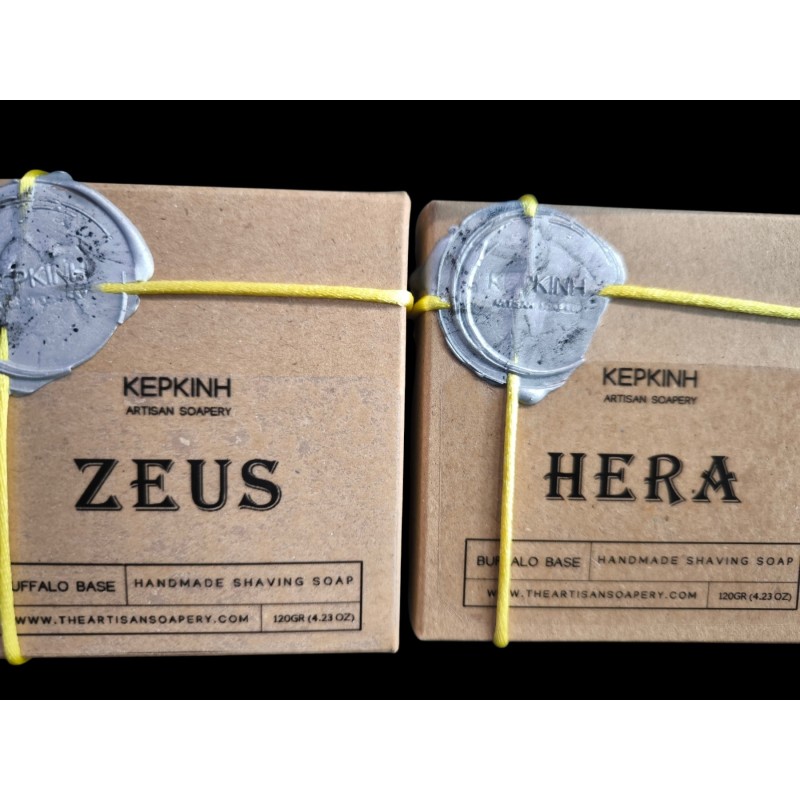 Kerkini Artisan Soapery – HEPHAESTUS Shaving Soap 120gr – Buffalo Base
