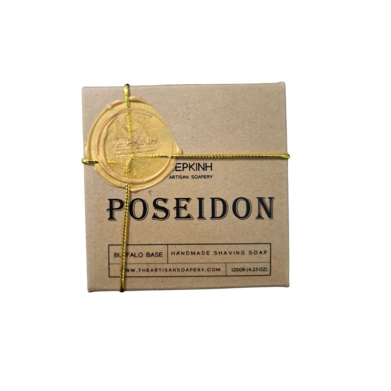 Kerkini Artisan Soapery – POSEIDON Shaving Soap 120gr – Buffalo Base