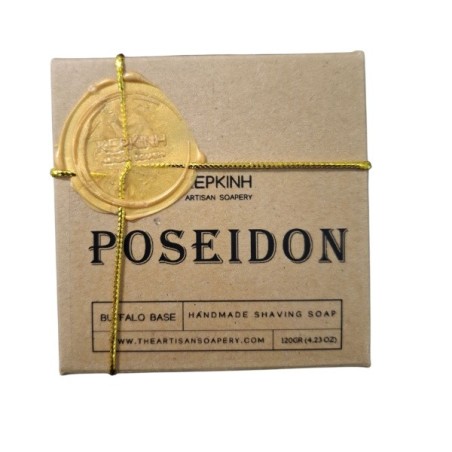 Kerkini Artisan Soapery – POSEIDON Shaving Soap 120gr – Buffalo Base