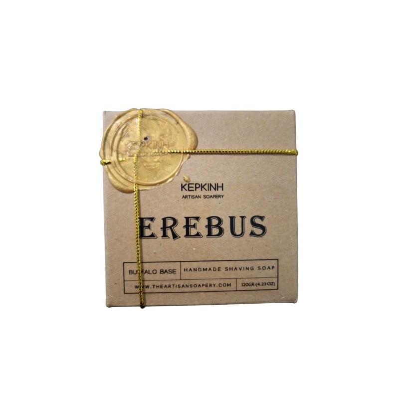 Kerkini Artisan Soapery – EREBUS Shaving Soap 120gr – Buffalo Base