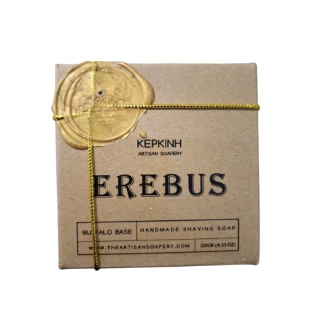 Kerkini Artisan Soapery – EREBUS Shaving Soap 120gr – Buffalo Base