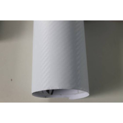 3D Carbon Sticker White