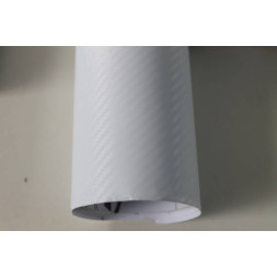 3D Carbon Sticker White