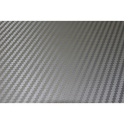 3D Carbon Sticker Silver