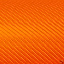 3D Carbon Sticker Orange