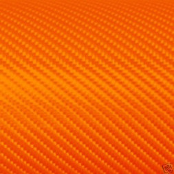 3D Carbon Sticker Orange