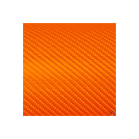 3D Carbon Sticker Orange
