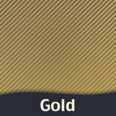 3D Carbon Sticker Gold